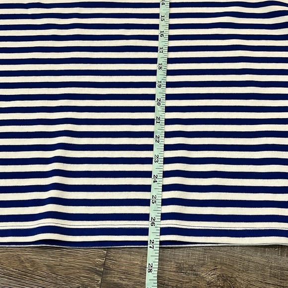 Quacker Factory Blue Stripe Sequin Anchor T-shirt Nautical Sailor Sz XL Cruise - Picture 12 of 13